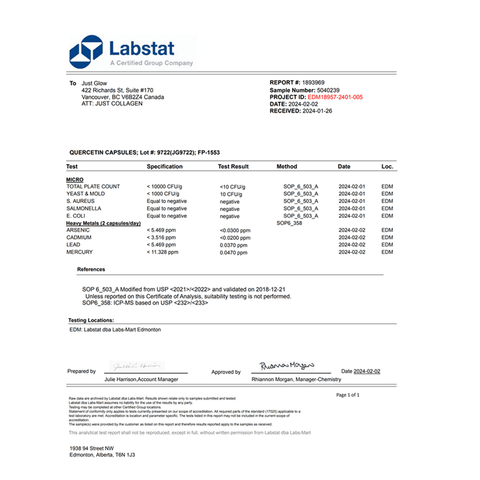 Buy Quercetin 500mg now!