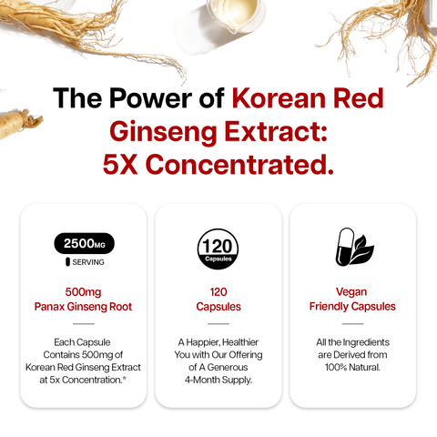 Buy Korean Red Ginseng 500mg now!
