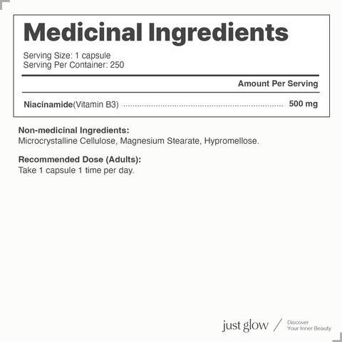 Niacinamide 500mg 250 Capsules