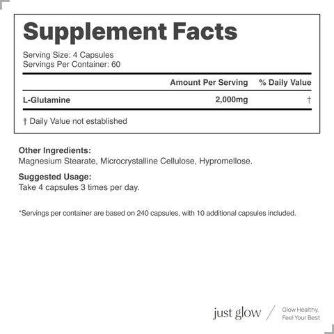 L-Glutamine 2000mg 250 Capsules