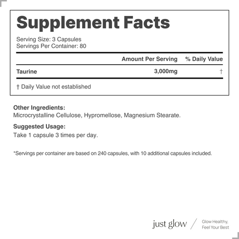 Taurine 3000 mg 250 Capsules