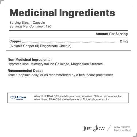 Albion® Copper Bisglycinate Chelate 120 Capsules