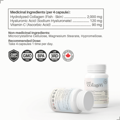 Buy Hydrolyzed Collagen + Vitamin C + Hyaluronic Acid now!