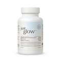 Just Glow Hyaluronic Acid supplement for skin hydration and joint support, 60 capsules, displayed on a clean white background.