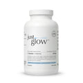 Just Glow L-Theanine 250mg capsules promoting calm alertness, better sleep quality, and mental clarity without drowsiness, displayed on a clean white background.