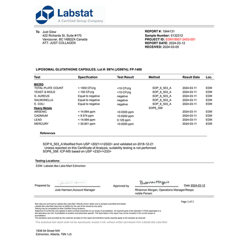 Buy Liposomal Glutathione 500mg now!