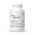 Just Glow Magnesium + Vitamin B6 supplement with 435 mg magnesium and 65 mg B6, 250 capsules, displayed on a clean white background.