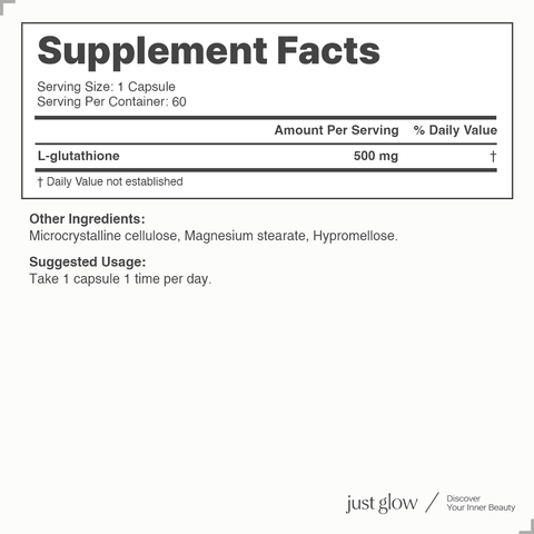 Best Glutathione Supplement in Canada L-Glutathione 500mg Just Glow Best Glutathione Supplement in Canada L-Glutathione 500mg Just Glow
