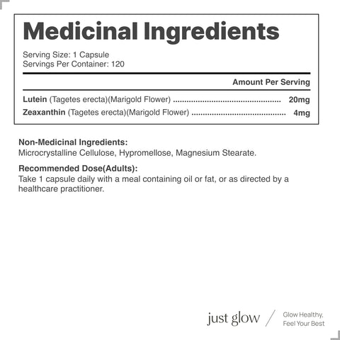 Lutein & Zeaxanthin 20 mg + 4 mg 120 Capsules